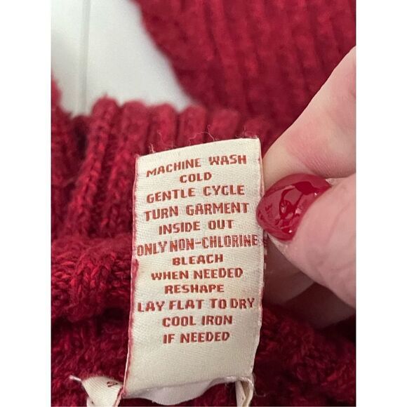 Sundance Women's Silk Blend Ribbed Knit Pullover Sweater Red Size Medium - Picture 4 of 4